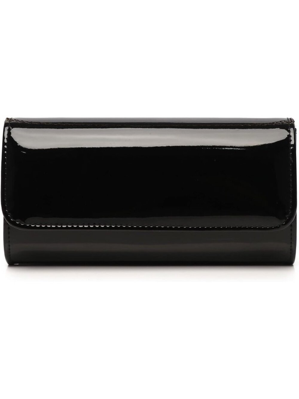 Stylish Patent Leather Envelope Clutch - Evening Handbag with Detachable Chain
